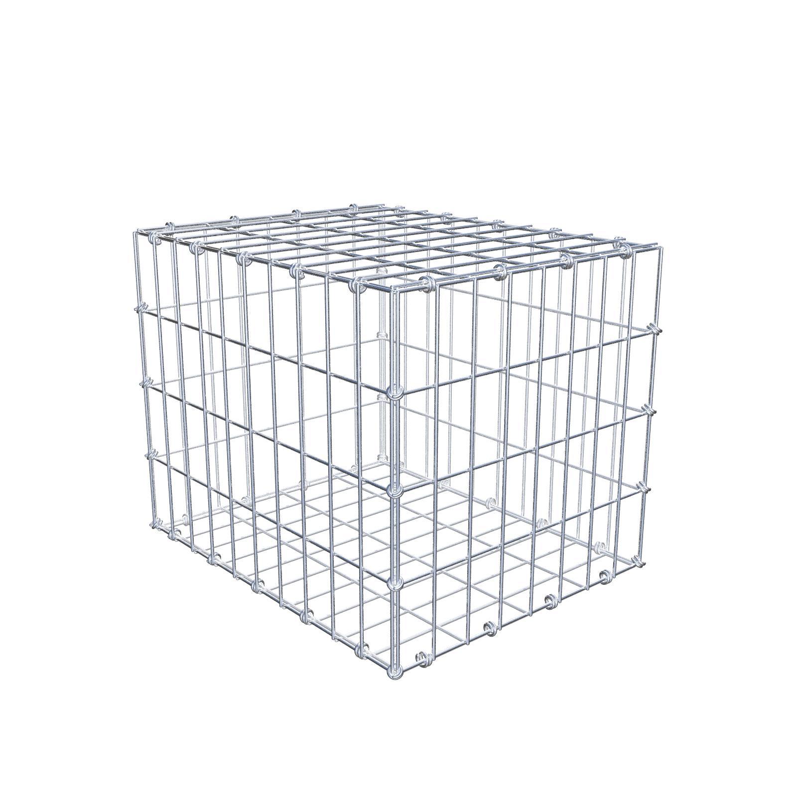 Gabion 50 cm x 40 cm x 40 cm (dł. x wys. x gł.), rozmiar oczek 5 x 10 cm, pierścień spiralny