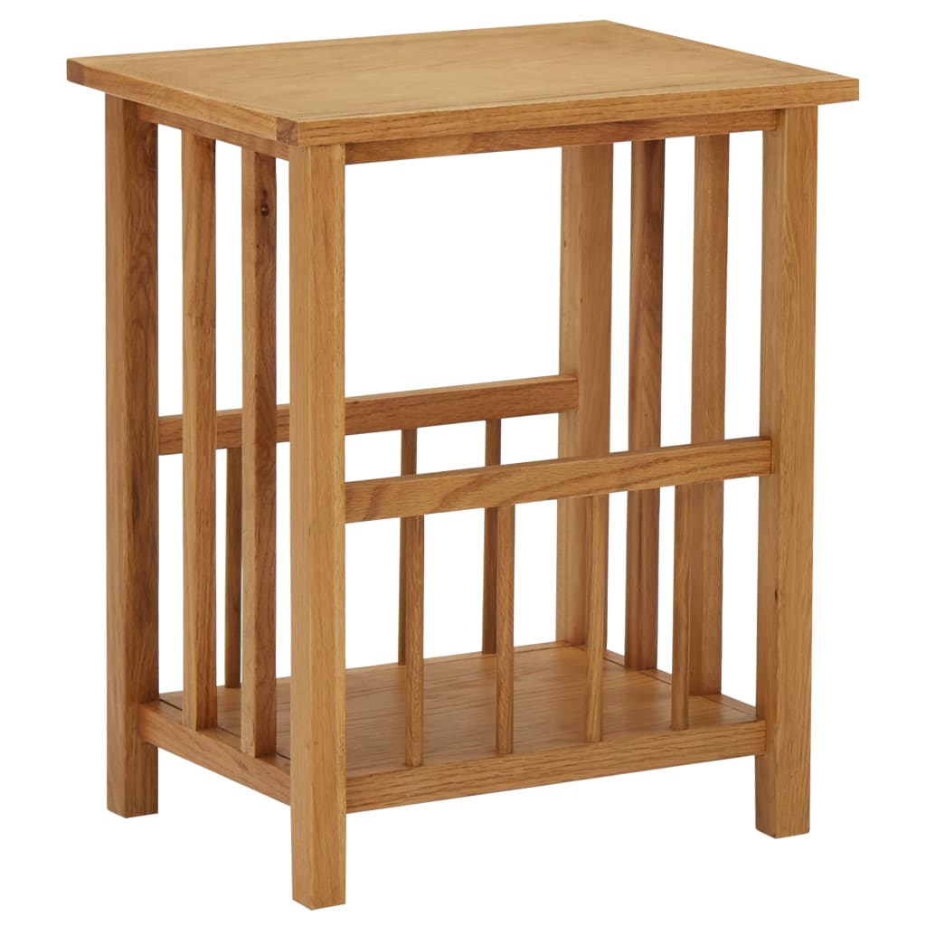 Maison exclusive - mesa revistero madera maciza de roble 45x35x55 cm