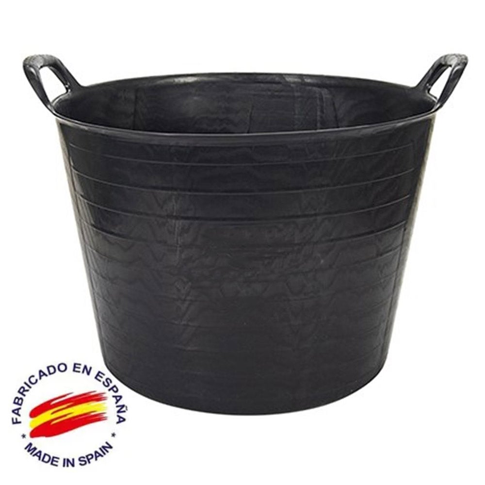Pack 3 Paniers Noirs souples et résistants pour la construction et le jardinage (42 L) - Poignée renforcée. Travaux agricoles, construction... - 7