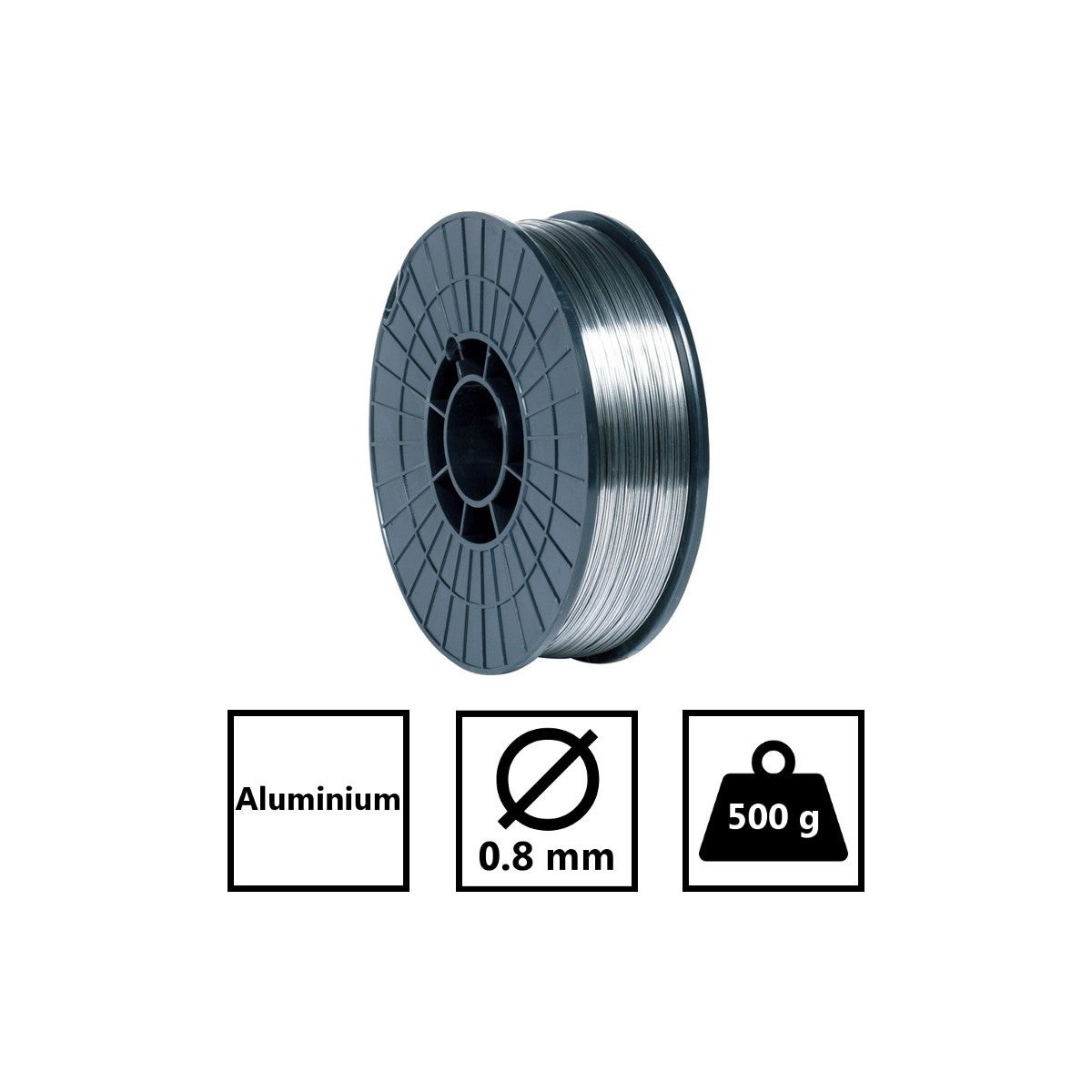 Fil à souder aluminium 0.8mm-soudage MIG-MAG semi-automatique-Bobine fil alu soudure 500g-fil non fourré-Qualité Ag5 - 2
