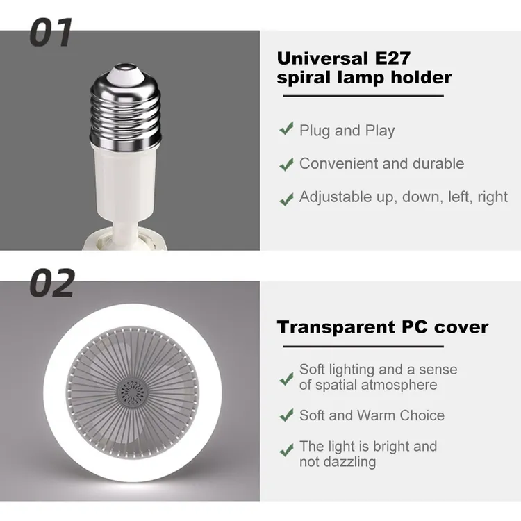 Lampe de ventilateur de plafond multifonctionnelle silencieuse pour la maison avec aromathérapie et purification de l'air - 5