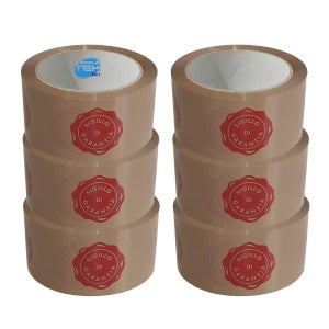 G4GADGET Confezione da 3 nastri da imballaggio resistenti marroni – 48 mm x 60 m – Nastro adesivo resistente per pacchi per trasloco di scatole, spedizioni e imballaggi