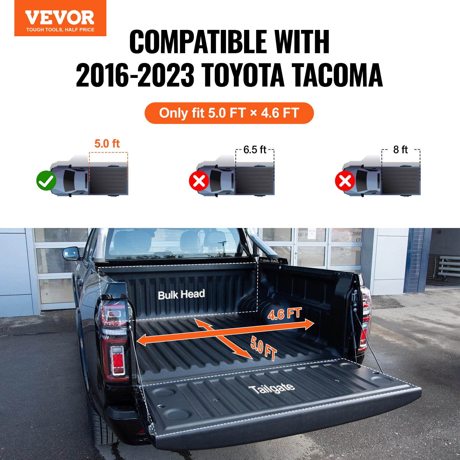 Portabicchieri Oversize Racewill Per Toyota Tacoma 2016-2023 - Nero, Diametro 3.75''