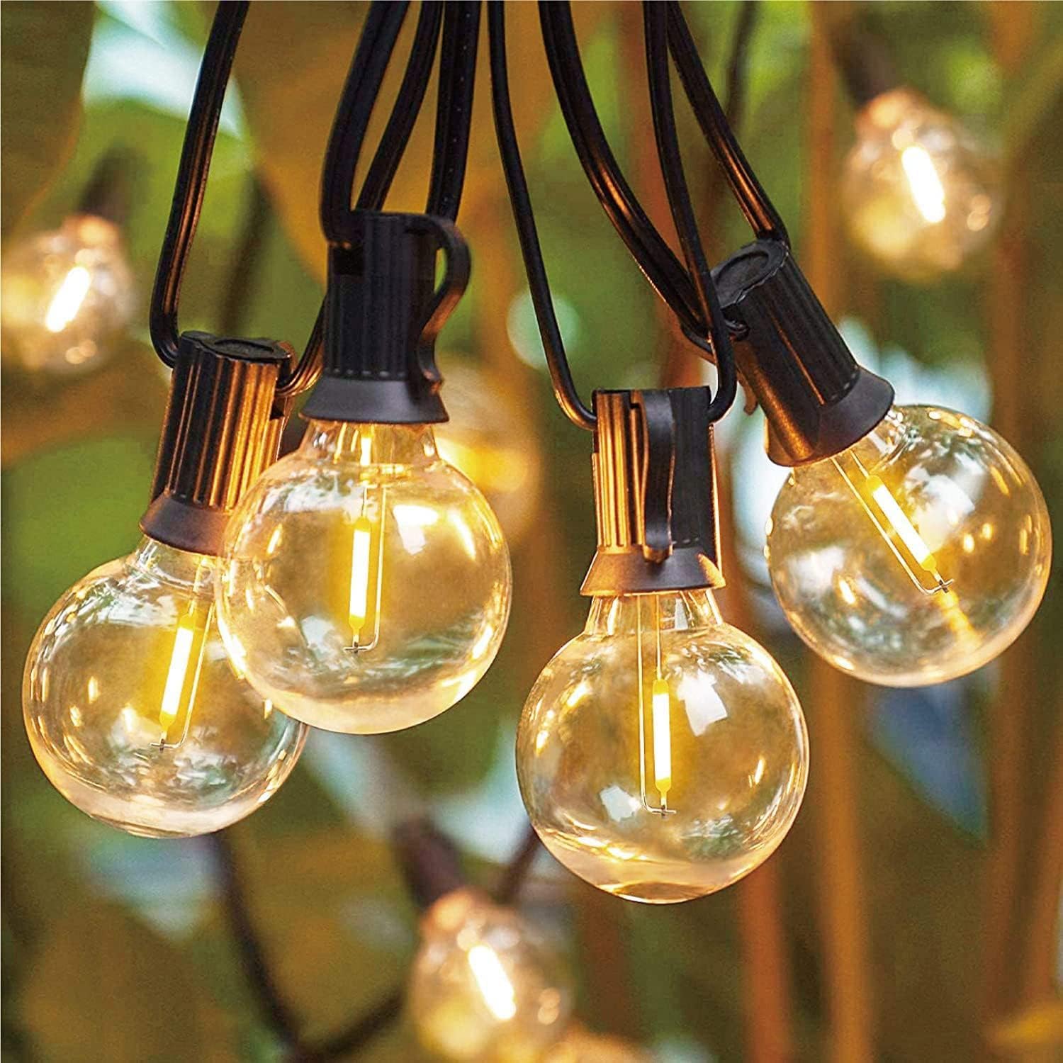 Lot de 20 ampoules LED G40 de rechange avec culot à vis E12 incassables pour guirlandes lumineuses solaires - 4