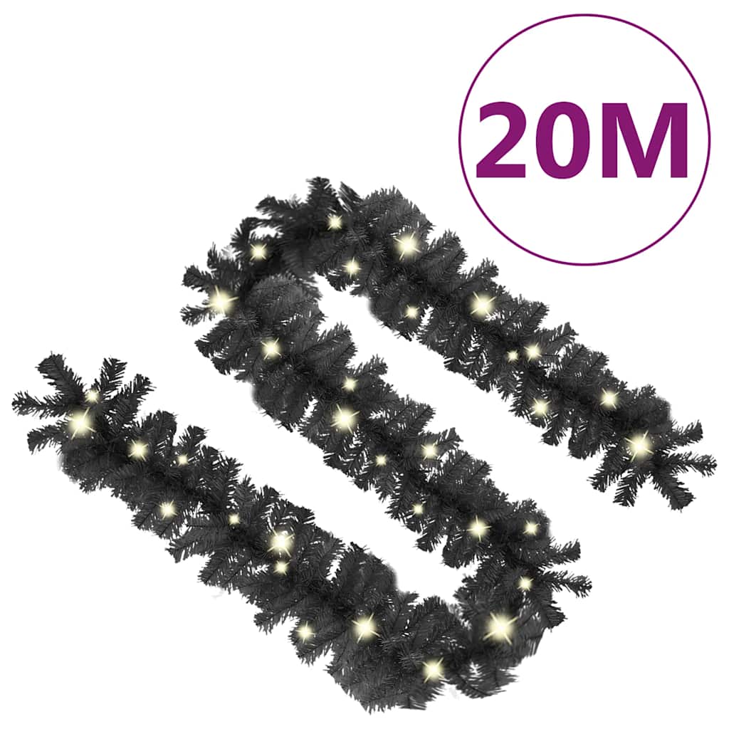 Maison Exclusive - Guirlande de Noël avec lumières LED 20 m Noir - 8