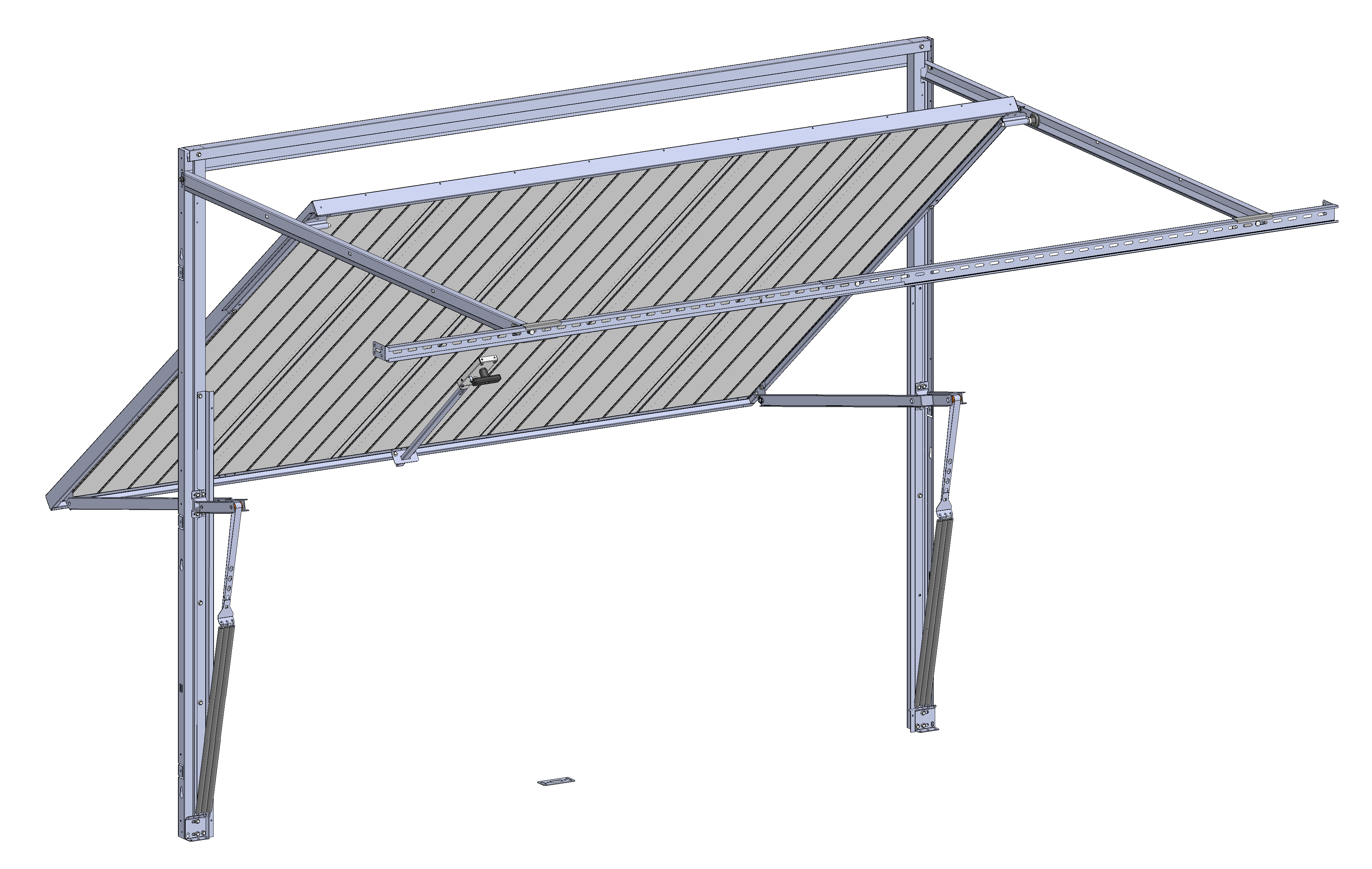 Porte de garage basculante blanche l.240 x H.200 cm x Ep.20 mm - 5