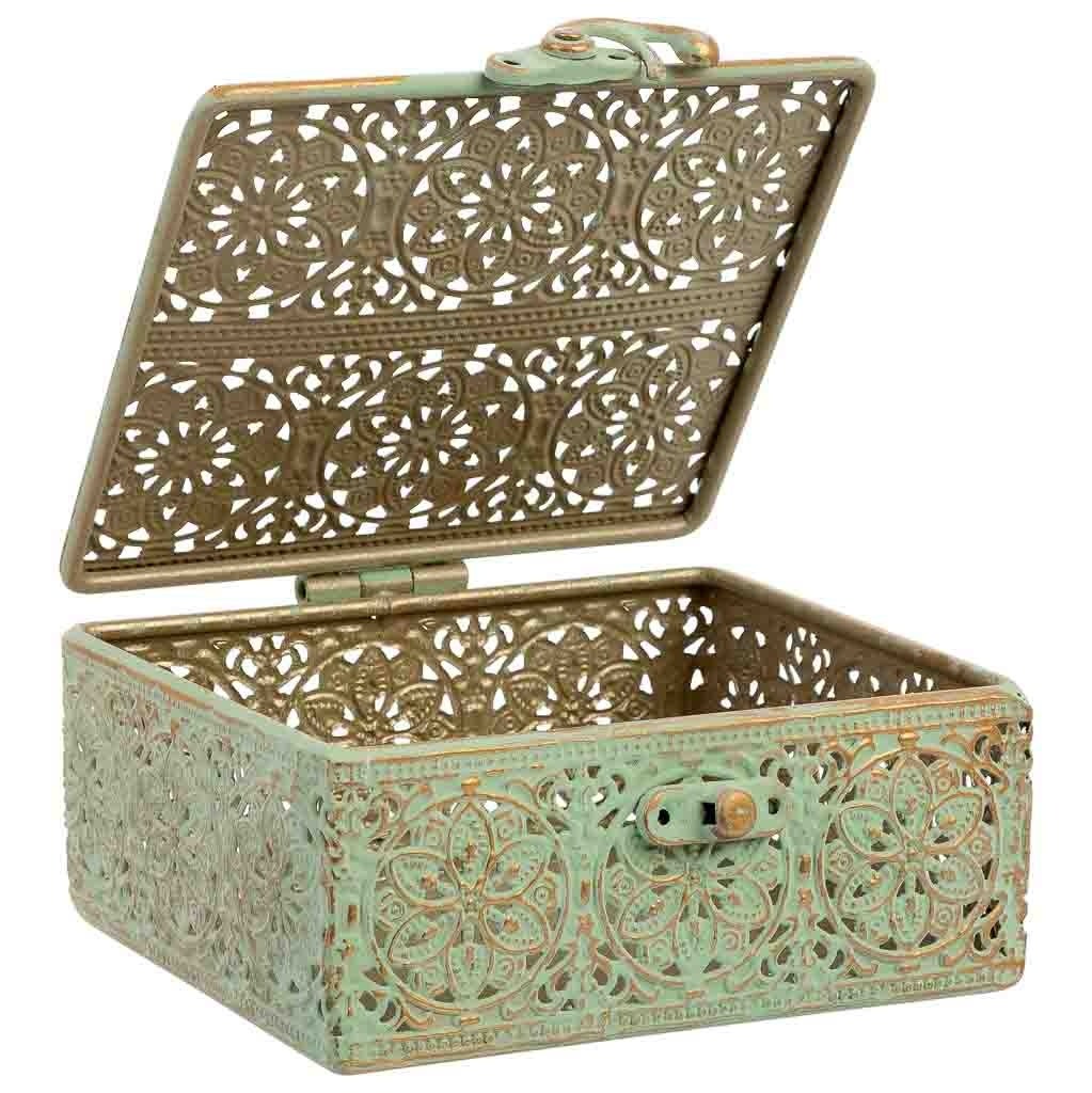 Boîte décorative en métal 13 x 13 x 6h cm | Leroy Merlin