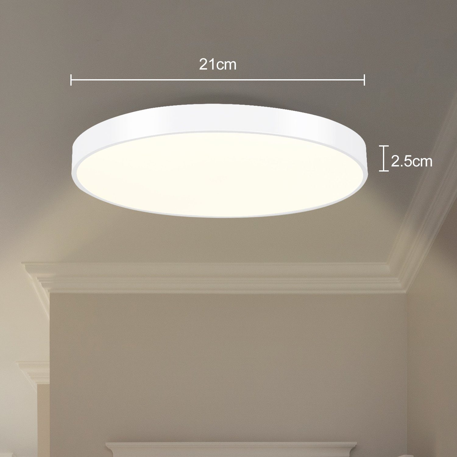 ZMH Luzes de teto LED para sala de estar, modernas, IP44, banheiro, cozinha, quarto, corredor - 6