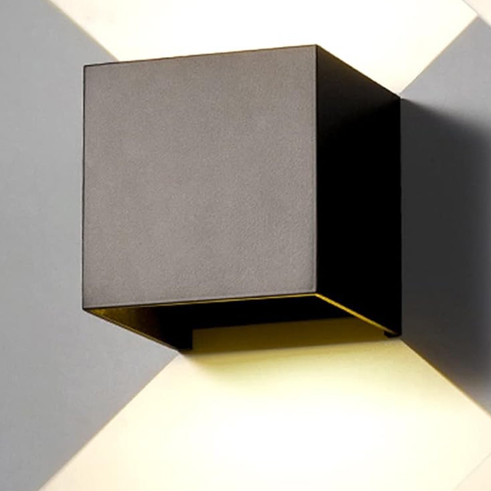 Neutralne światło Kinkiet Zewnętrzny LED, 4500K Lampa Ścienna Wewnętrzna czarna, Regulowany Kąt Wiązki, wodoodporna do Salonu Sypialni Schodów