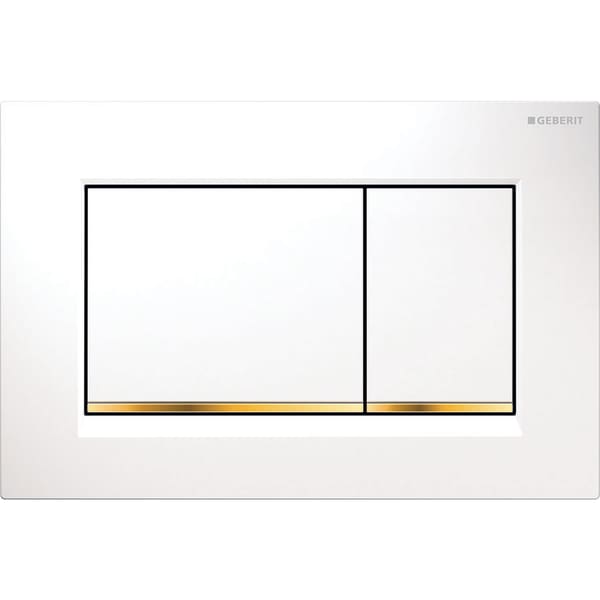 Placas de acionamento Geberit Sigma20, para descarga dupla, retangular, 115.883.KK.1, Cor: branco - 4