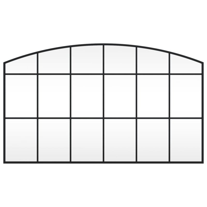 Miroir mural noir 100x60 cm arche fer - 3