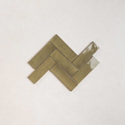 Piastrelle in terracotta effetto zellige COCO, 15x5 cm, verdi - lucide - confezione da 0,50 m² - 5