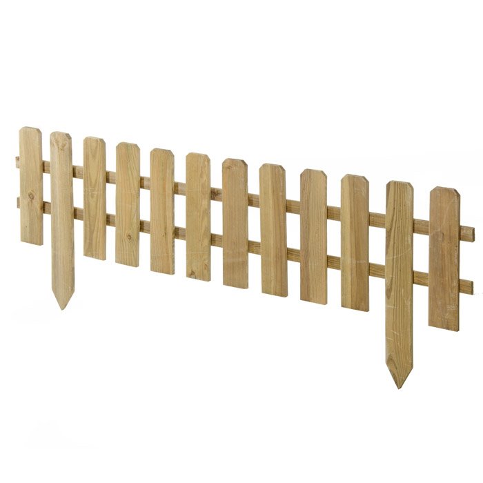 Recinzione da Giardino in Legno a Listelli Dritti Staccionata Basse Verdelook - 5