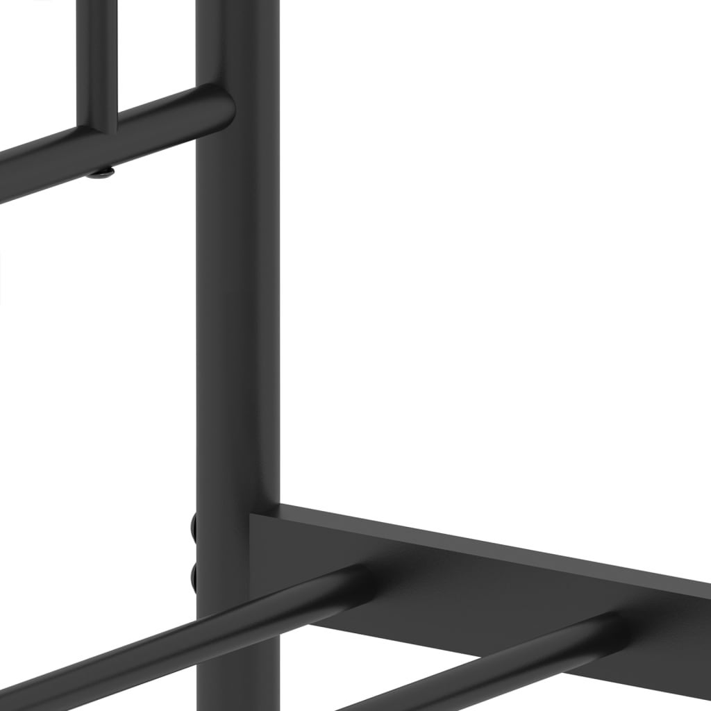 Estructura cama sin colchón con cabecero metal negro 140x200 cm vidaXL - 9