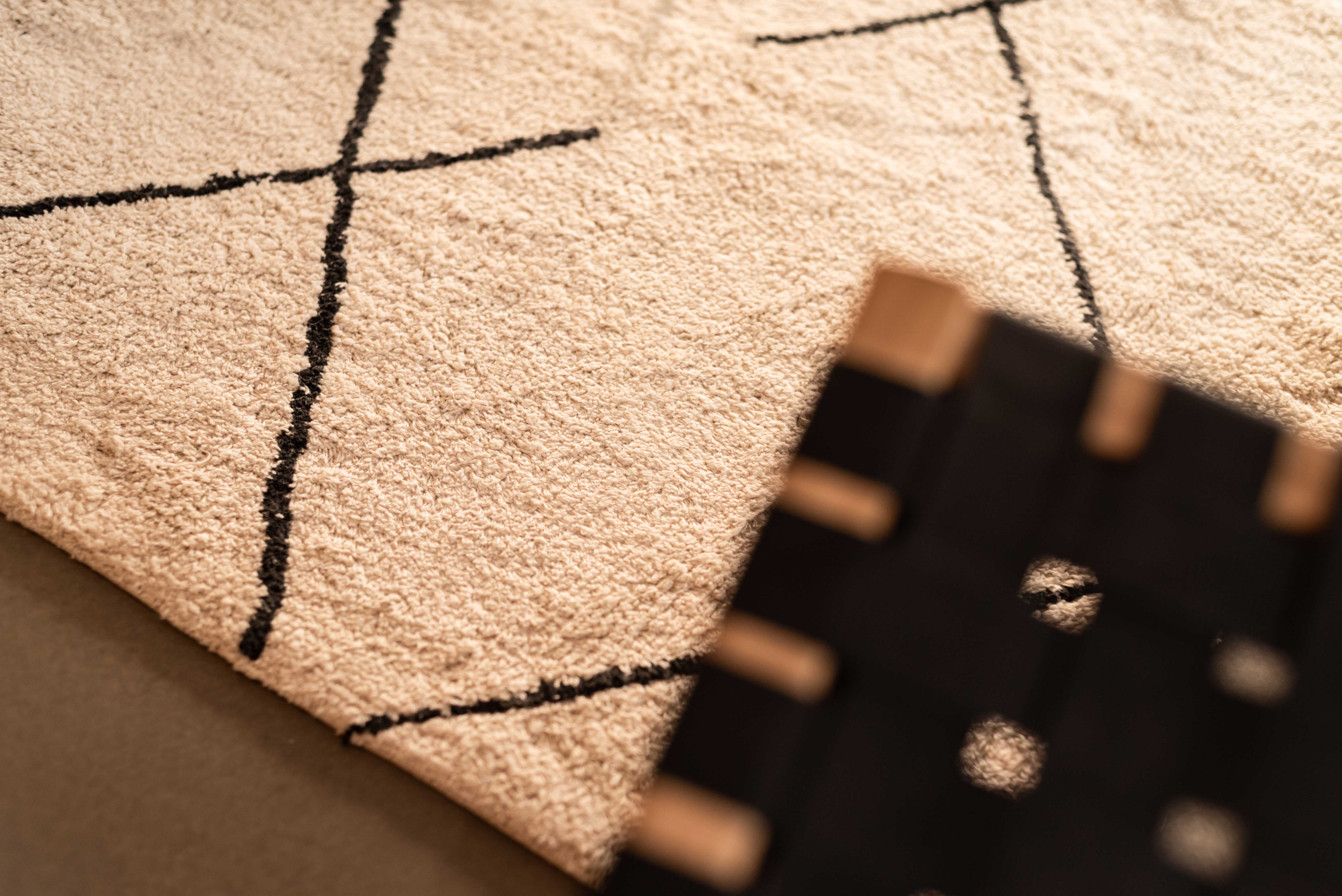 Alfombra bereber Zeri de algodón natural 160x230 cm – Hecha a mano, lavable - 4