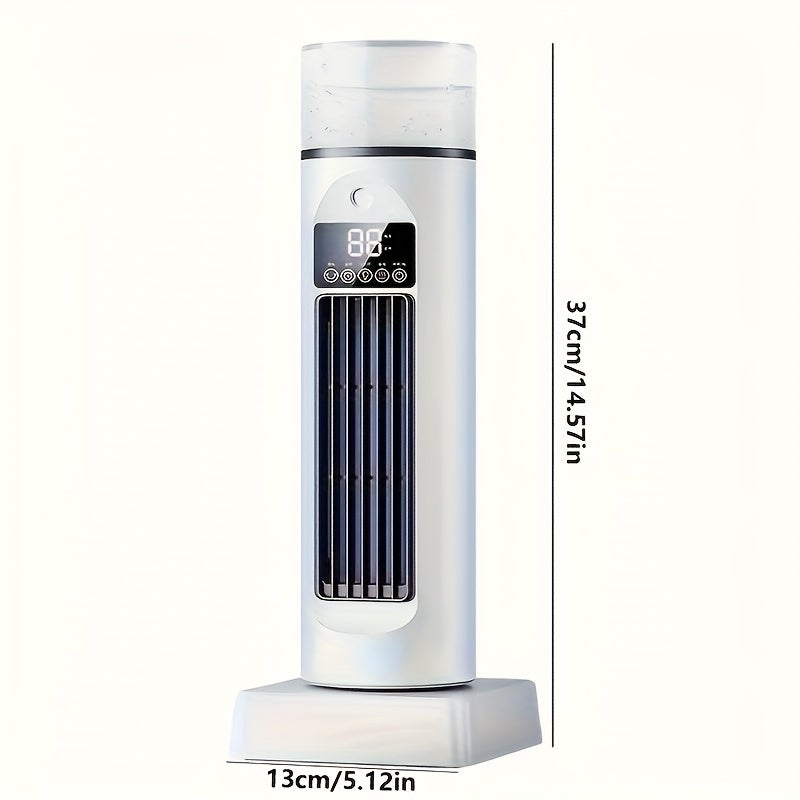 Ventilateur tour USB silencieux, grand angle d'inclinaison de 120°, humidification pour chambre, bureau, maison - 4