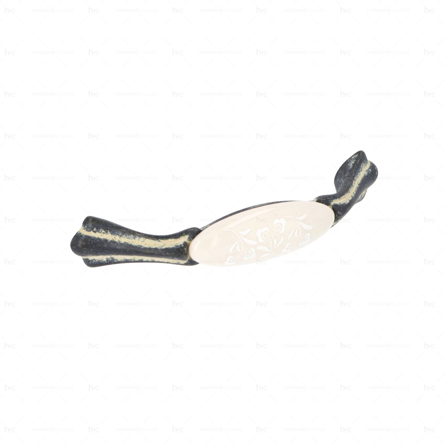 Demi Poignée de porte OVALIE porcelaine bleu Demi Poignée de porte OVALIE porcelaine bleu
