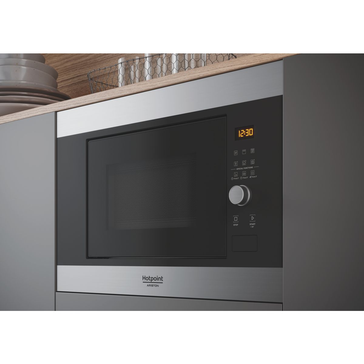 Micro ondes grill encastrable HOTPOINT MF20GIX - 2