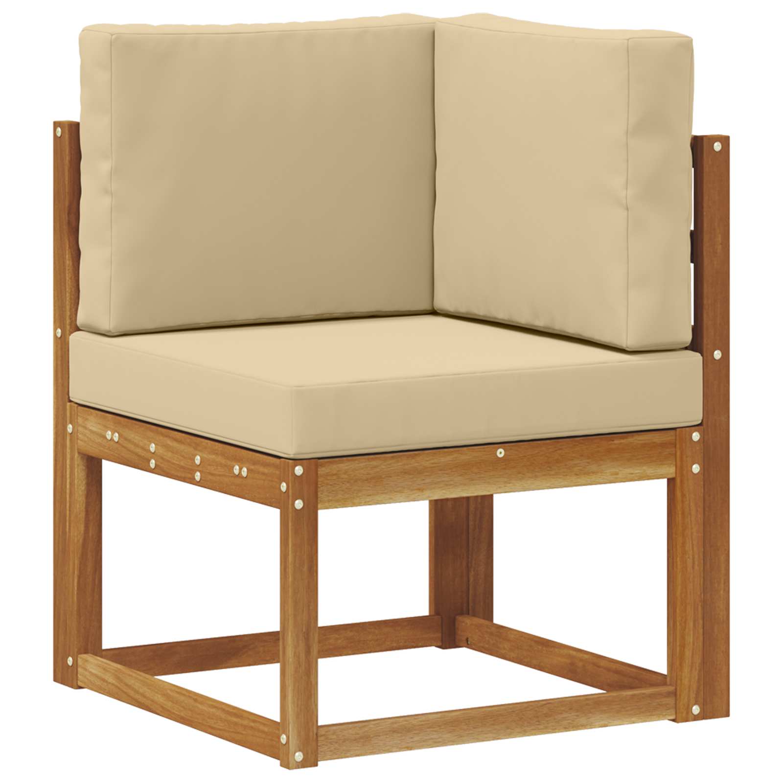 Ensemble de canapés d'extérieur 9 pièces naturel et beige - 3