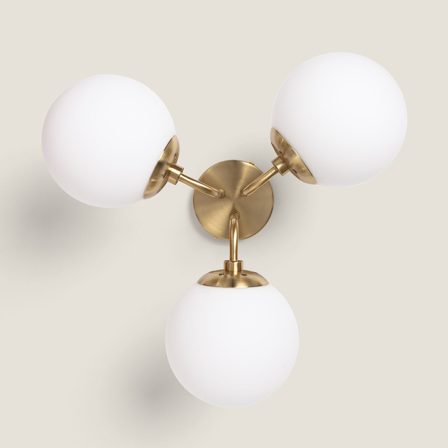 Plafonnier Moonlight Brass | Métal et Verre | 3 Spots pour Ampoules E27 | Installation Intérieure IP20 | Design Élégant pour Salon - 6