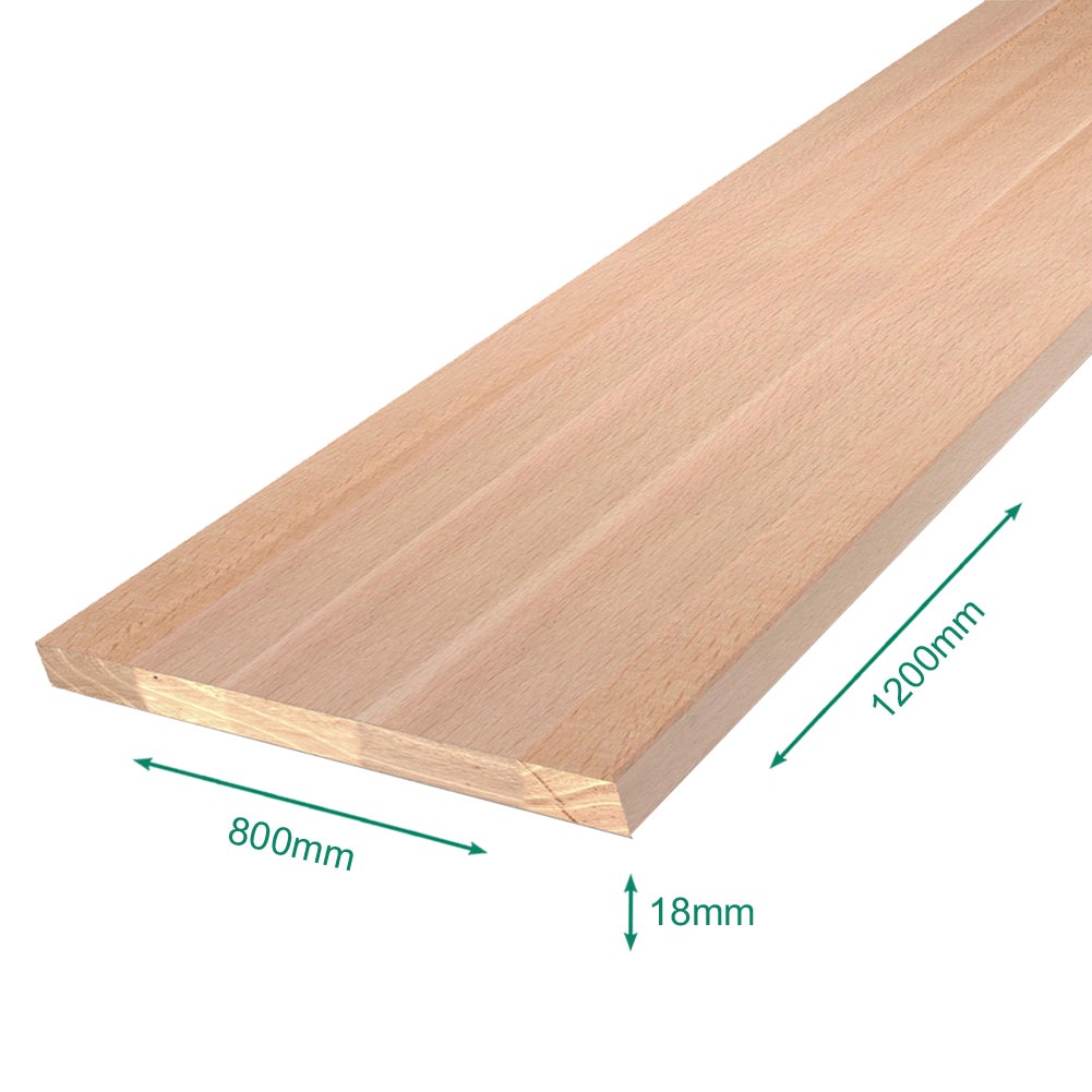 Plateau hêtre massif lamellé collé abouté 1200 x 800 x 18 mm - FSC 100% - 4