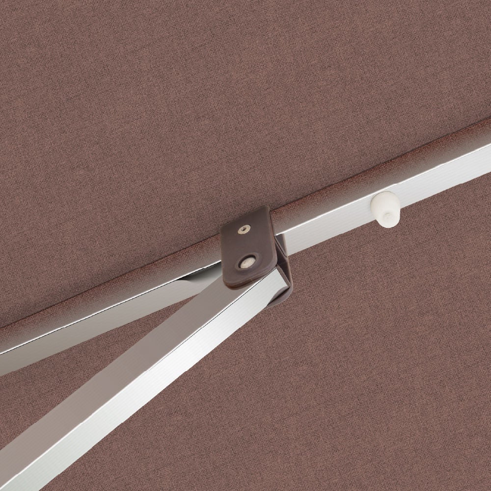 IASO Basics Arles – Parasol carré 2,5 x 2,5 m, toile couleur terre cuite, structure finition aluminium anodisé - 3