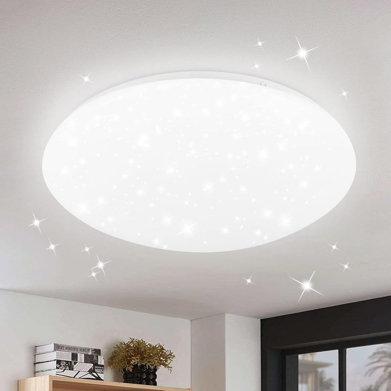Lampa pokojowa LED Nettlife 30cm 6000K gwiaździste niebo 18W IP44, światło łazienkowe, salon, sypialnia dziecięca, kuchnia
