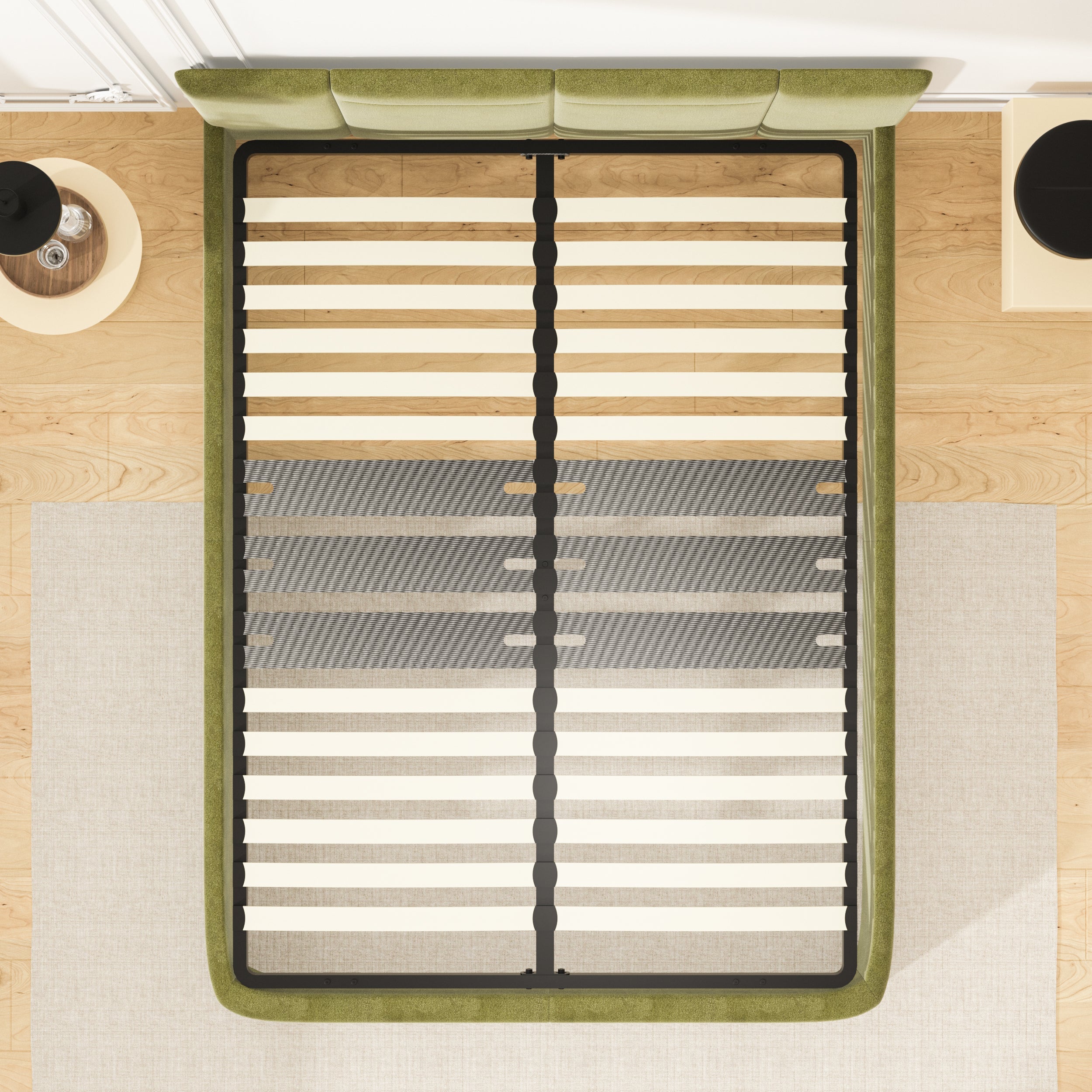 DEWINNER Cadre lattes 140x190 cm, 2x15 Lattes Peuplier Naturel - 4