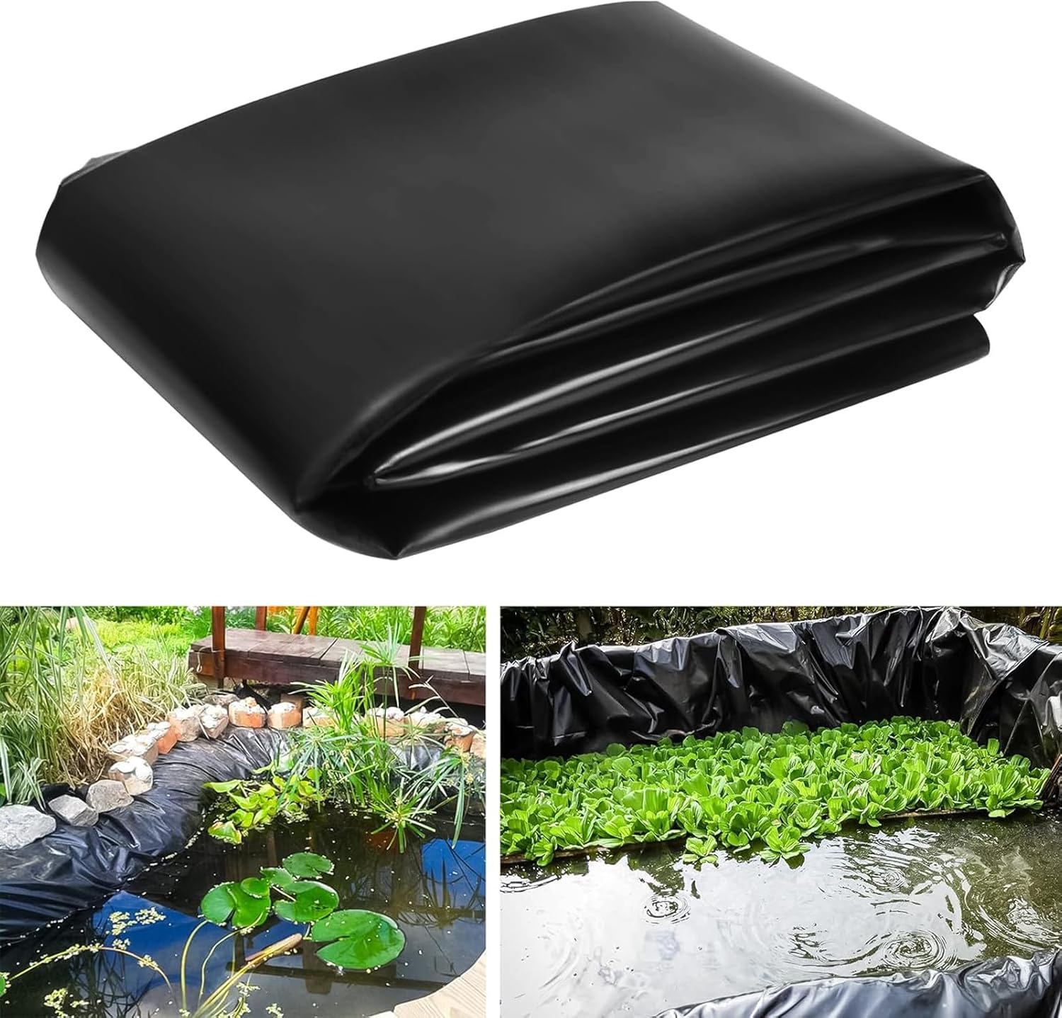 Wykładzina do oczka wodnego, grubość 0,5 mm, 3 x 2,1 m, wyściółka do oczka wodnego, do oczek wodnych z karpiami Koi, wodospadów, zatok