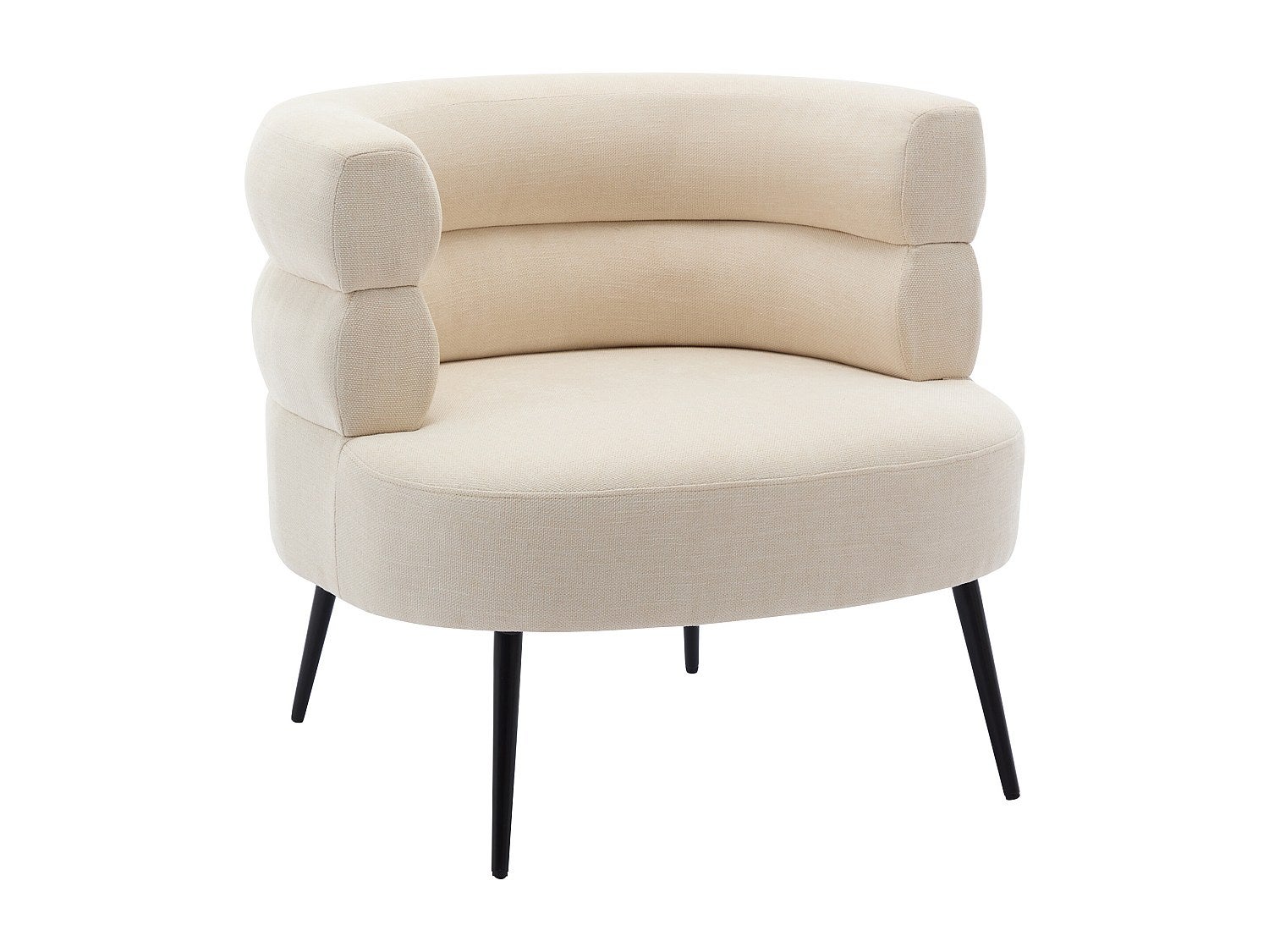 Fauteuil en tissu beige CAMEDO - 3