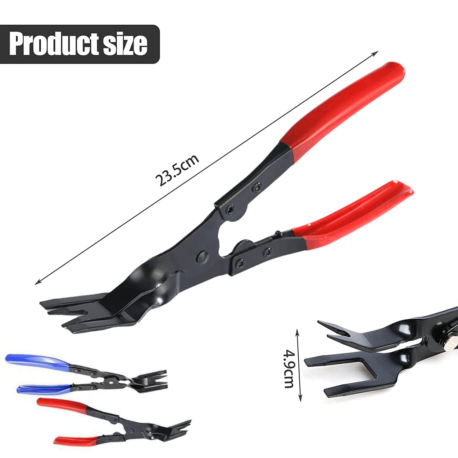 Set 3 Pinze Per Rimozione Clip Auto – Estrattore Rivetti Per Pannelli Porta, Cruscotto, Rivestimenti, Con Manici Isolati, Universale