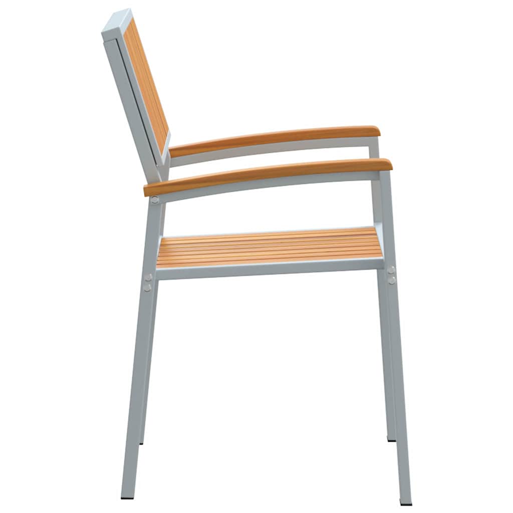 Silla de Jardín 4 pcs Marrón 56 x 57 x 87cm - COMFORTXL - 6