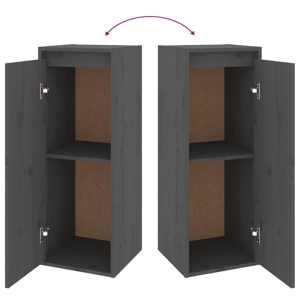 Maison Exclusive - Pensile Grigio 30x30x80 cm in Legno Massello di Pino - 8