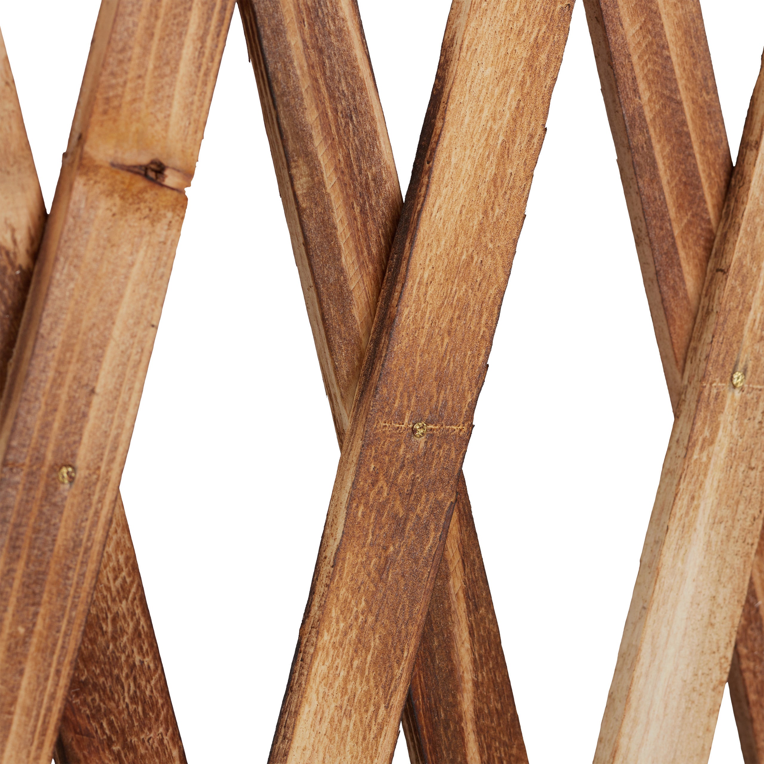 Treillis jardin en bois extensible 200cm, Clôture grillage pliable, Plante grimpante Brise-vue balcon, flambe, Relaxdays - 9