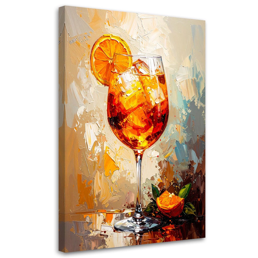 Obraz do kuchni baru jadalni, Aperol Koktajl Owoce 70x100
