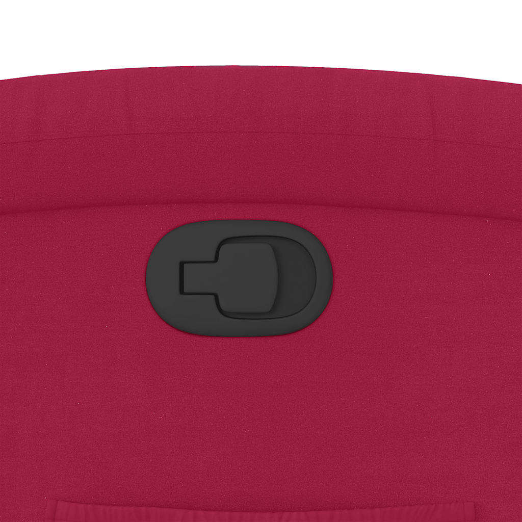 Poltrona Reclinabile Rosso Vino in Velluto vidaXL - 9