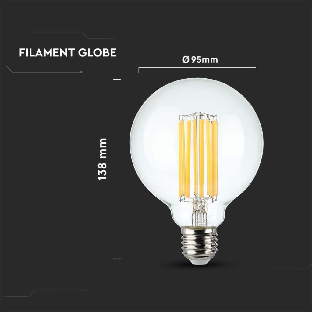 Bombilla LED E27 6W G95 3000K - 4