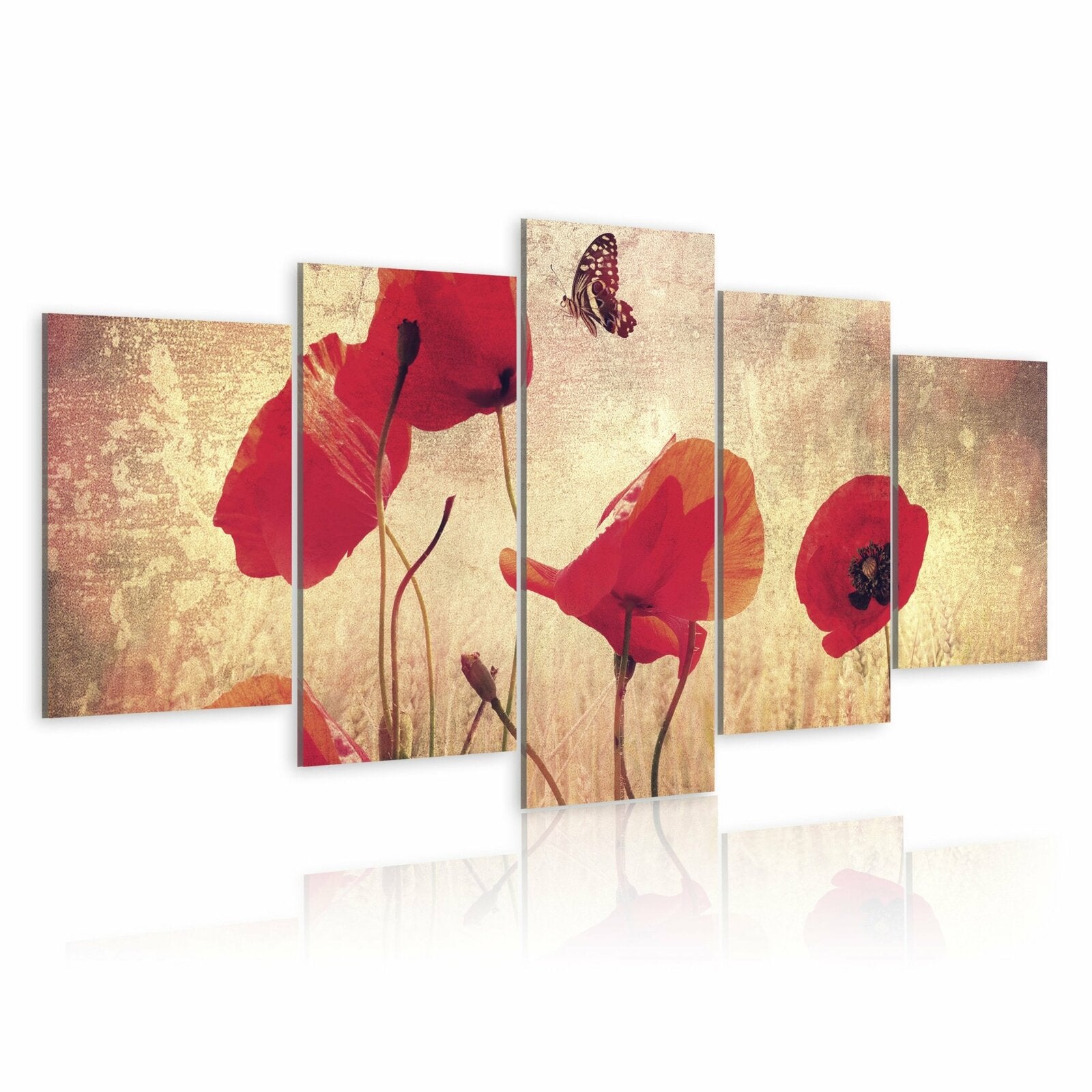 Kit Crewel Vintage – Oreiller Coquelicot Et Papillon – Creative Expressions – Neuf
