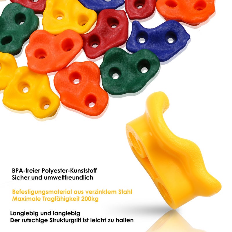 10X Prises d'escalade Robuste Outdoor incl. vis Enfants Pierres d'escalade Mur de bloc - 4