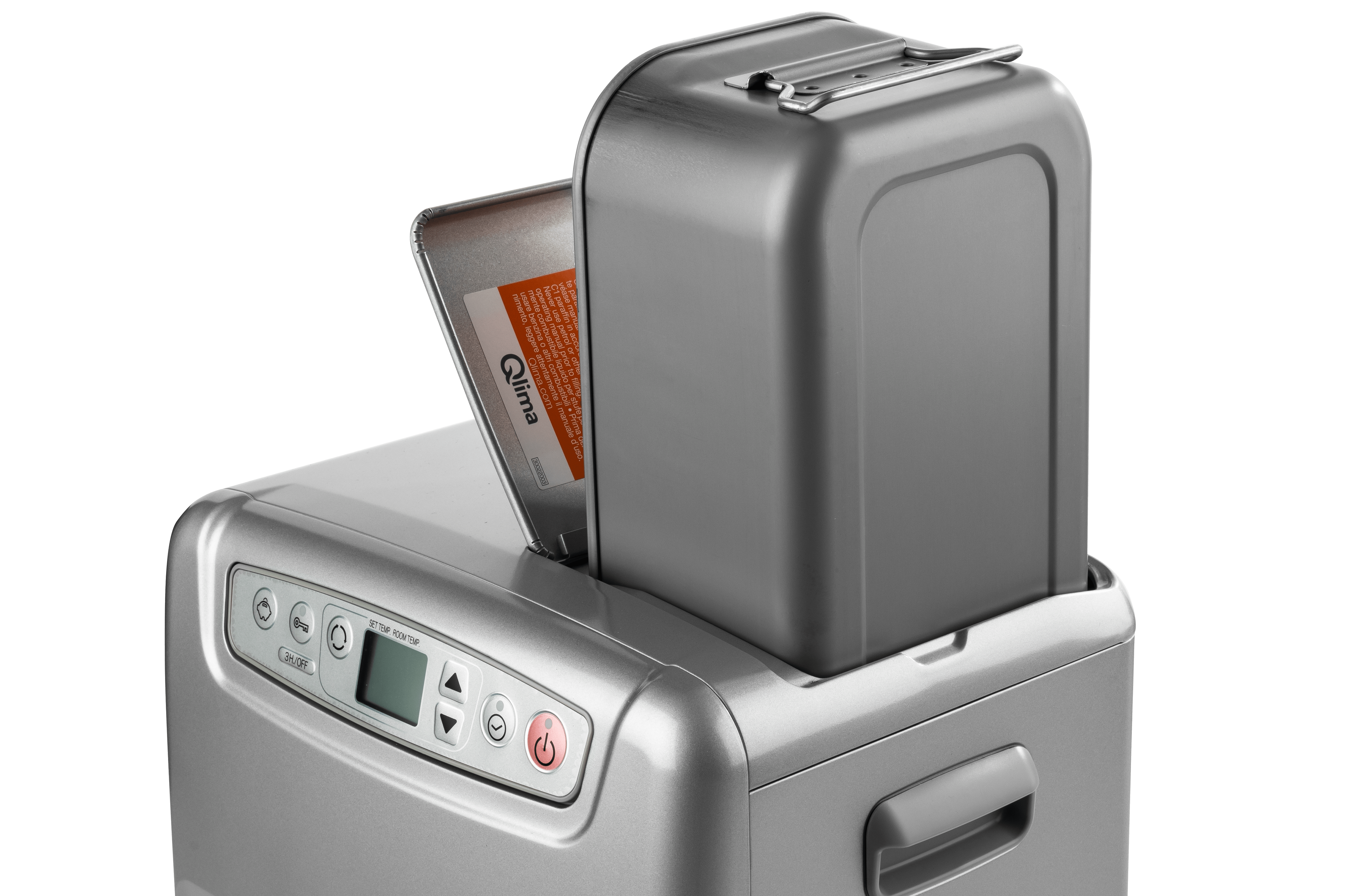 Poele a petrole electronique Qlima SRE 3231C2 3,1 KW pour volume 120m3/48m2, systeme anti odeur, regulation temperature, gris ar - 3