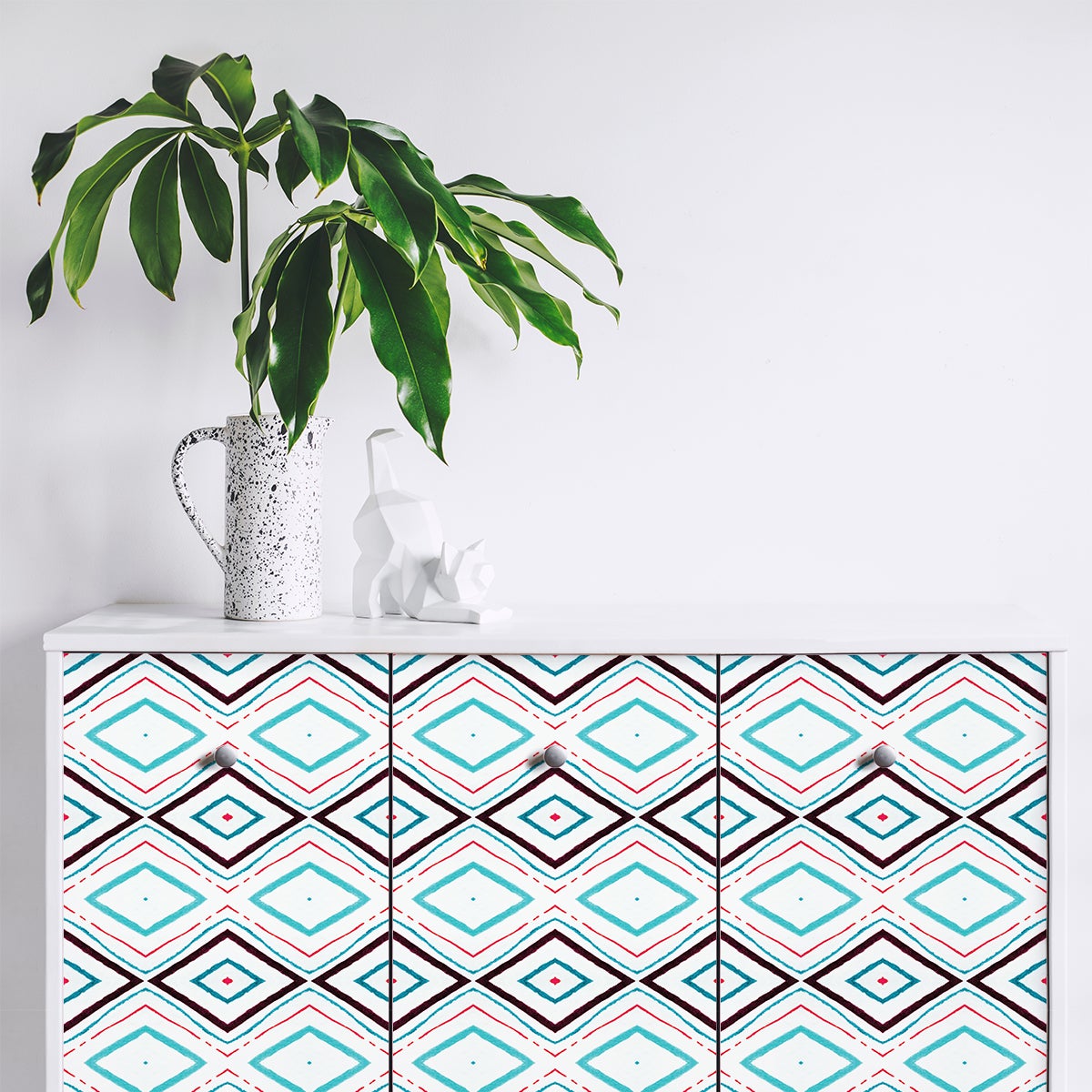 Pegatina de muebles étnicos lignimbo - adhesivo de pared - revestimiento sticker mural decorativo - 40x60cm