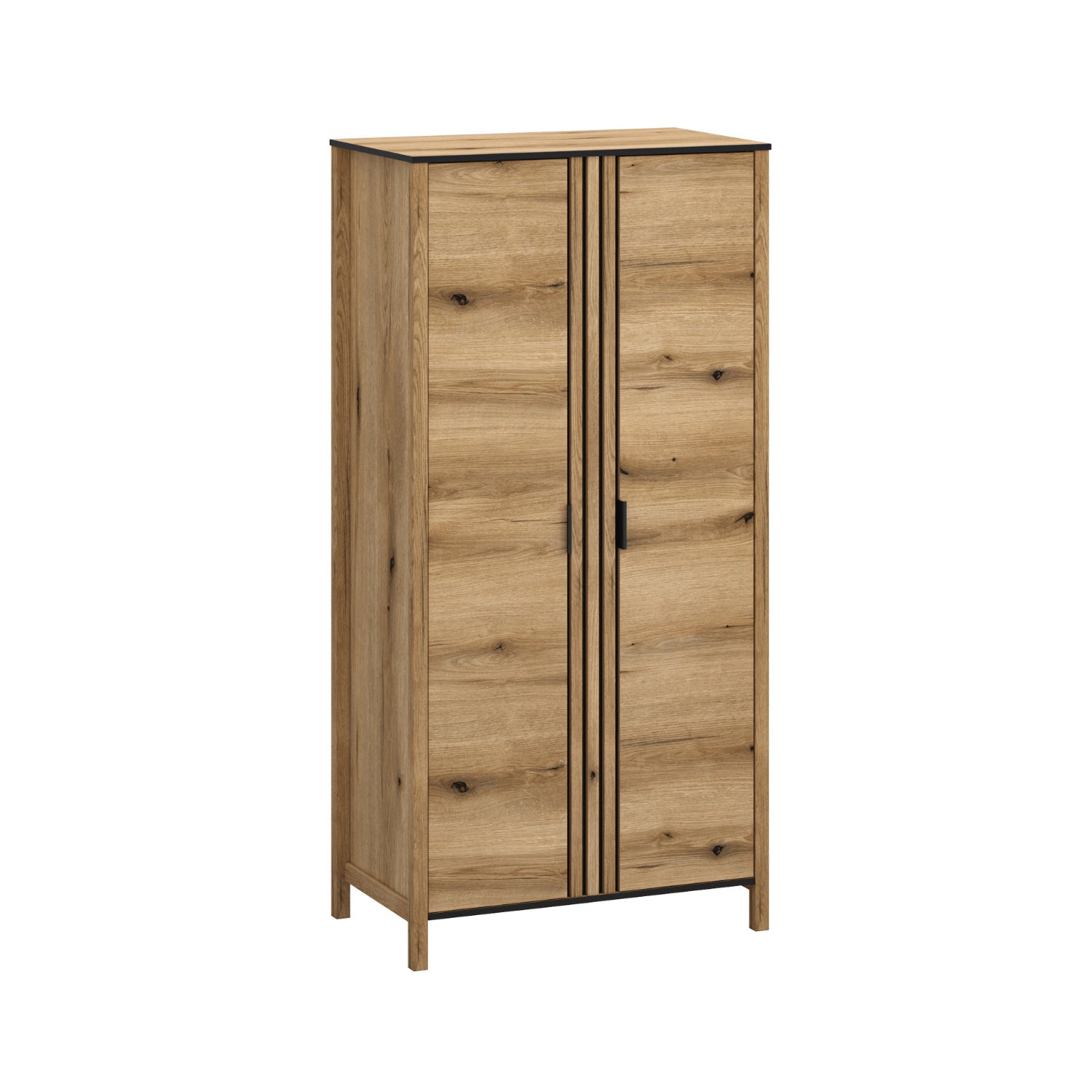 Szafa Dwudrzwiowa Drewniana do Sypialni VERVE 98 cm Dąb Loft
