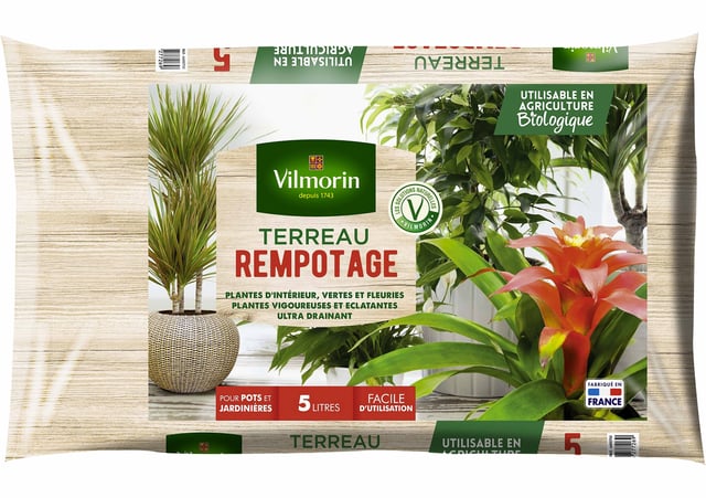 Terreau Rempotage pour Plantes d'Intérieur - 5 L