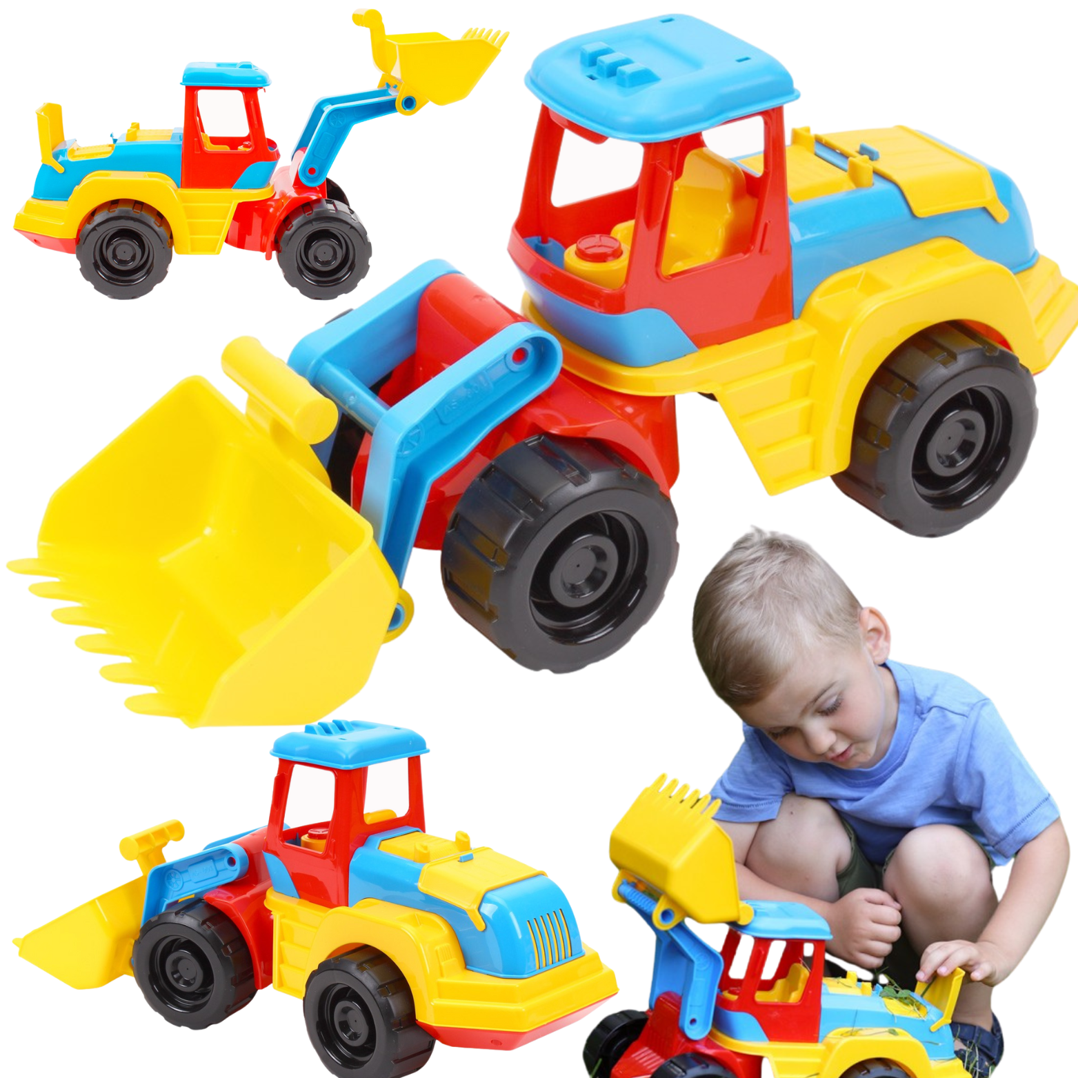 Traktor Koparka Dla Dzieci Auto Budowlane 6894