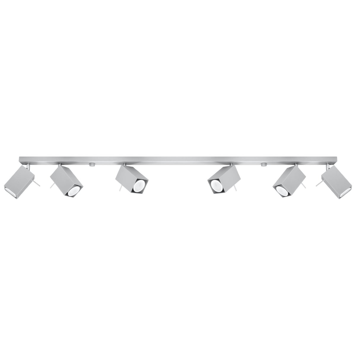 Reflektor sufitowy spot natynkowy Merida listwa szaro-chromowany 6xGU10x40W wym: 120 x 120 cm metal Sollux Lighting