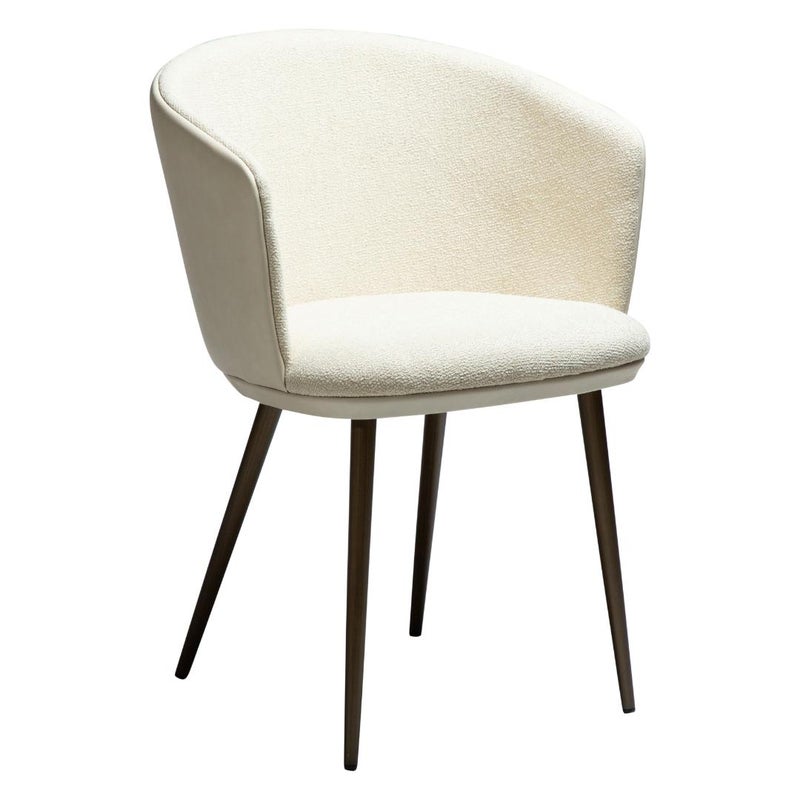 Hey Dan-Form krzesło stołowe z podłokietnikami bouclé offwhite.