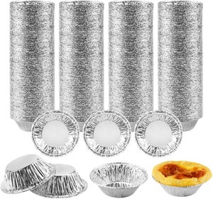 Moules à Pastéis De Nata 6 Pièces - Aluminium 7x4x2cm | Antiadhésifs Et Réutilisables - Pâtisserie Portugaise