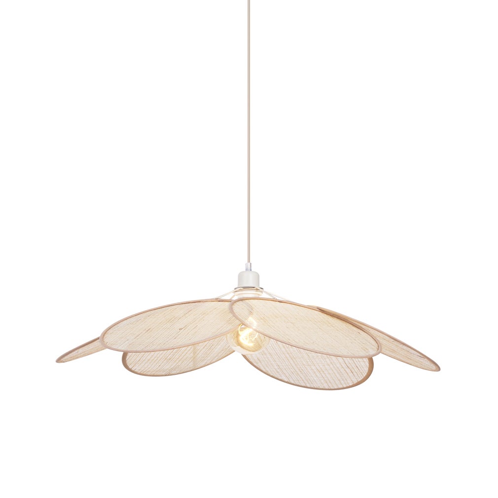 Qazqa japandi lampa wisząca do stołu jadalnego - Aisha - kremowy, max. 15w, kompatybilny z żarówką LED, e27, 80cm oświetlenie