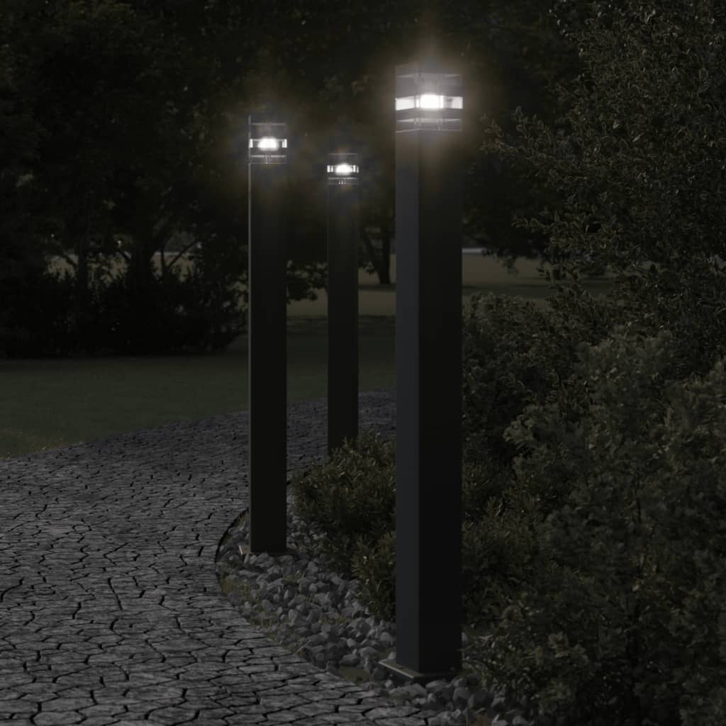 Luminária de chão externa preta 110 cm alumínio - COMFORTXL - 2
