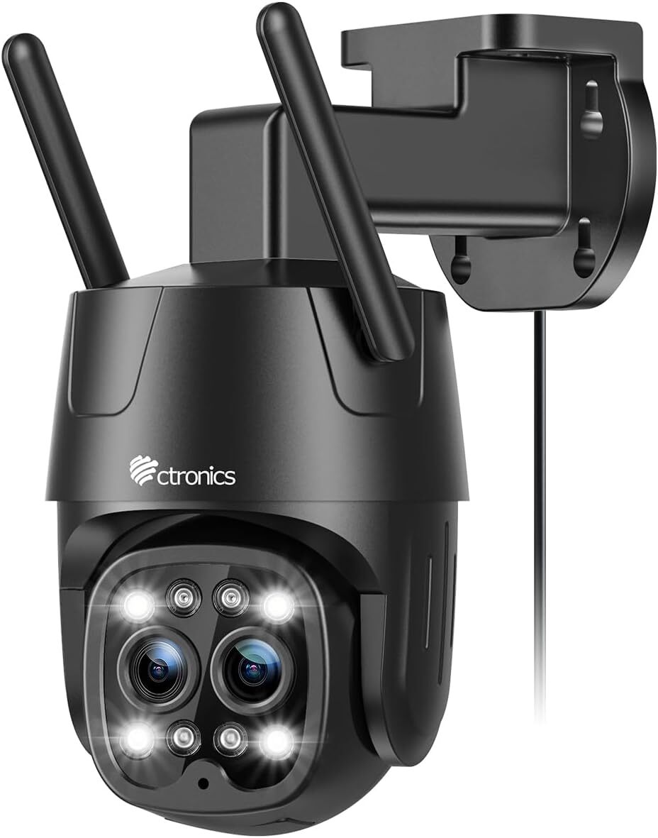 Kamera do monitoringu Ctronics 2.5K 4MP, hybrydowy zoom 6X, detekcja osób, kolorowe widzenie nocne, dźwięk dwukierunkowy